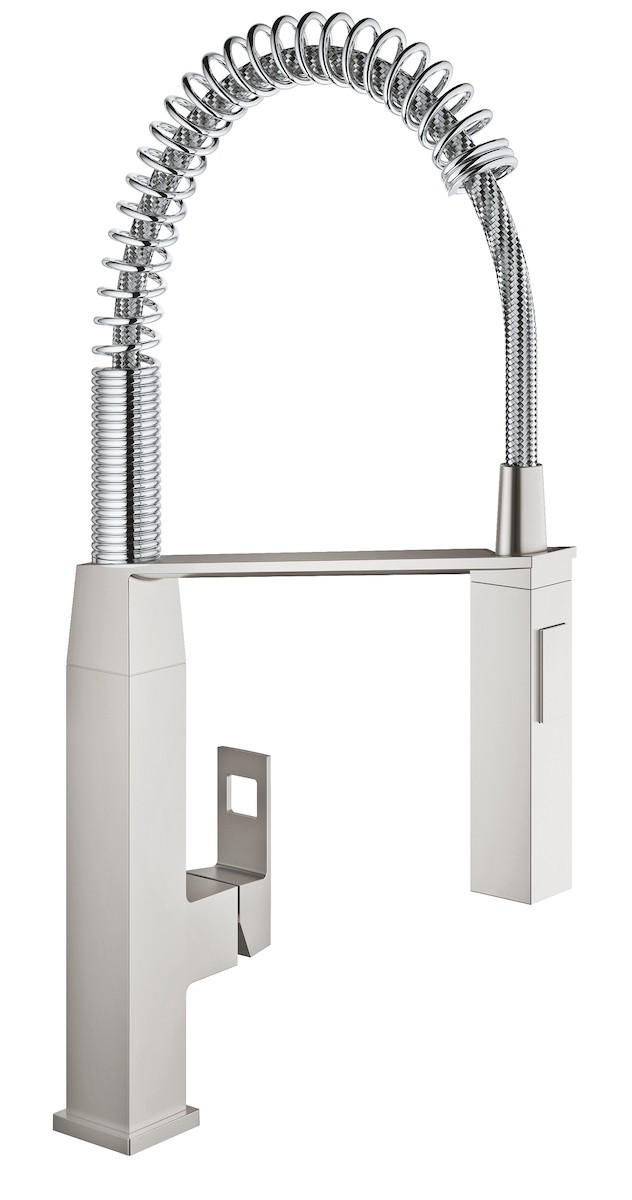 Dřezová baterie Grohe Eurocube s otočným raménkem supersteel 31395DC0 Grohe