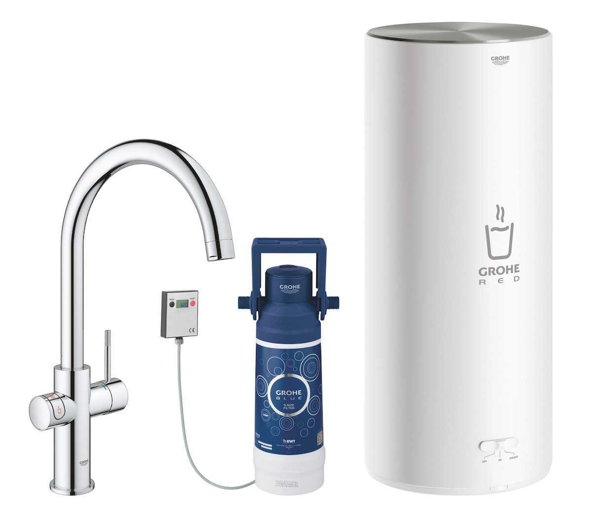 Dřezová baterie Grohe Red s výpustí chrom 30079001 Grohe