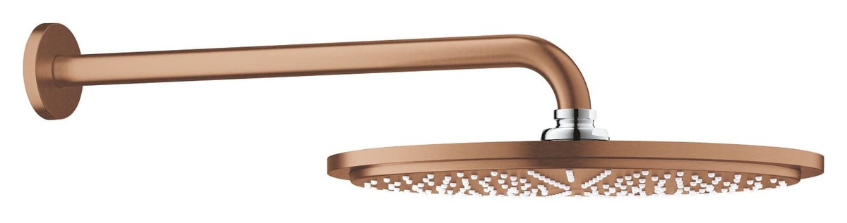 Hlavová sprcha Grohe Rainshower Cosmopolitan Metal včetně sprchového ramena Brushed Warm Sunset 26066DL0 Grohe