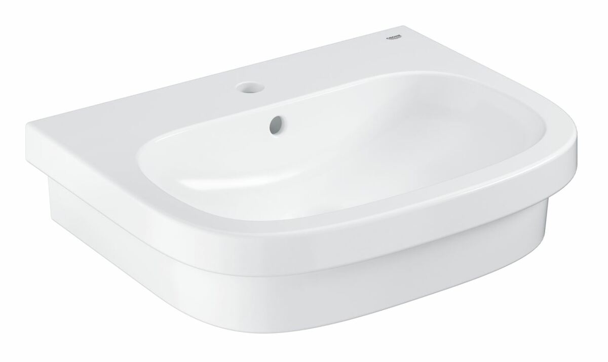 Umyvadlo na desku Grohe Euro Ceramic 60x48 cm alpská bílá otvor pro baterii uprostřed 3933700H Grohe