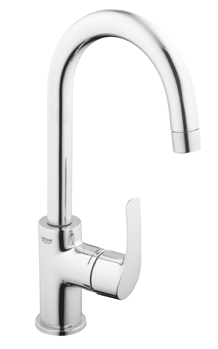 Vysoká umyvadlová baterie Grohe Eurosmart New s výpustí chrom 23537002 Grohe