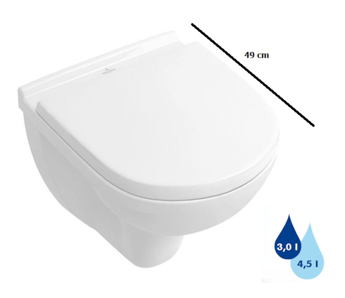 Wc závěsné Villeroy & Boch O.Novo zadní odpad 56881001 Villeroy & Boch