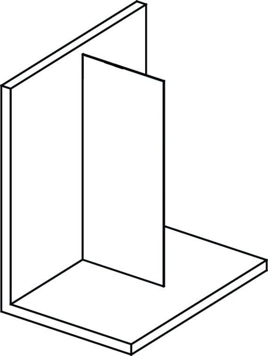 Boční zástěna ke sprchovým dveřím 100 cm Polysan Modular MS1-100 Polysan