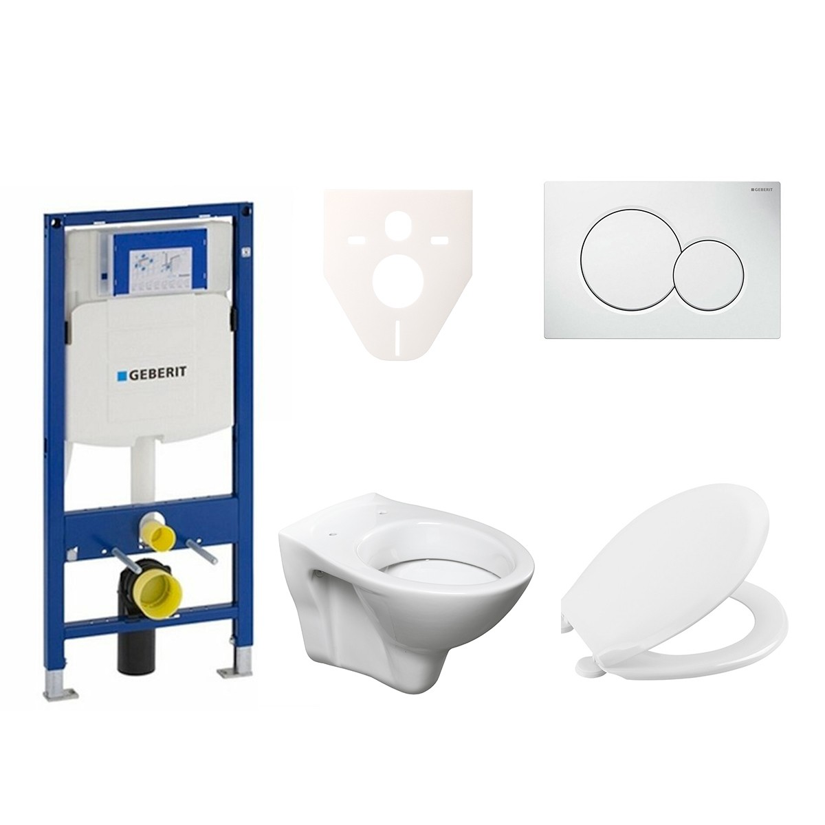 Cenově zvýhodněný závěsný WC set Geberit do lehkých stěn / předstěnová montáž+ WC S-Line S-line Pro 111.300.00.5NR1 S-Line