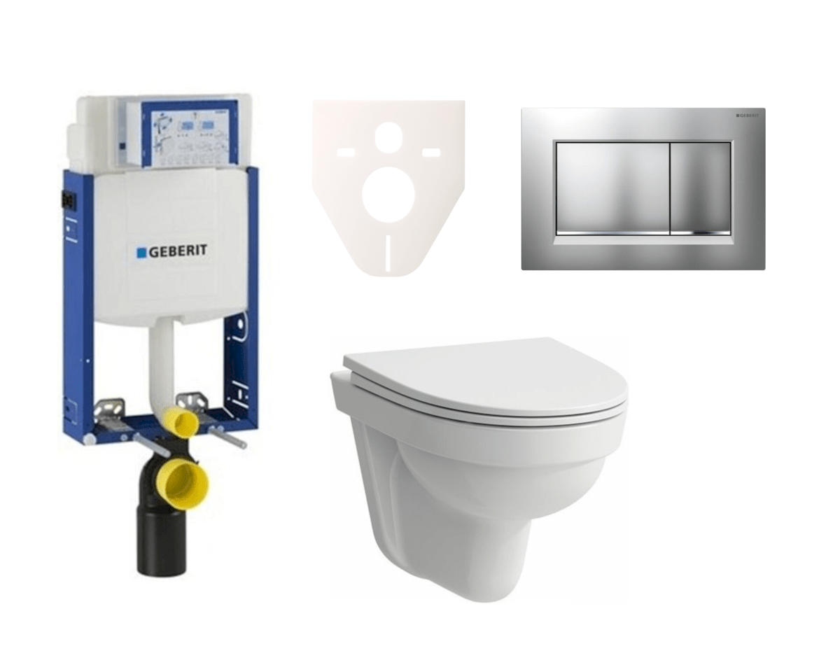 Cenově zvýhodněný závěsný WC set Geberit k zazdění + WC Laufen Laufen Pro Nordic SIKOGE2H7 Laufen