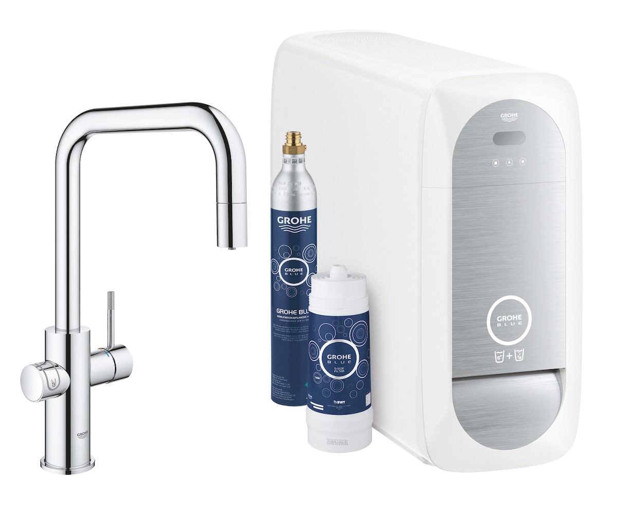 Dřezová baterie Grohe Blue Home s vytahovací sprškou chrom 31543000 Grohe