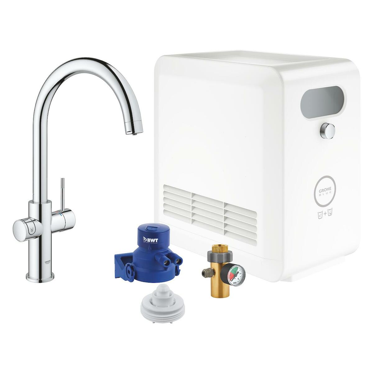 Dřezová baterie Grohe Blue Professional s výpustí chrom 31323002 Grohe