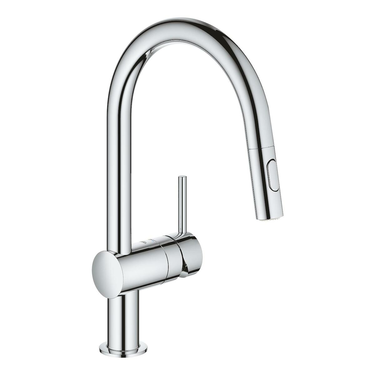 Dřezová baterie Grohe Minta s vytahovací sprškou chrom 32321002 Grohe