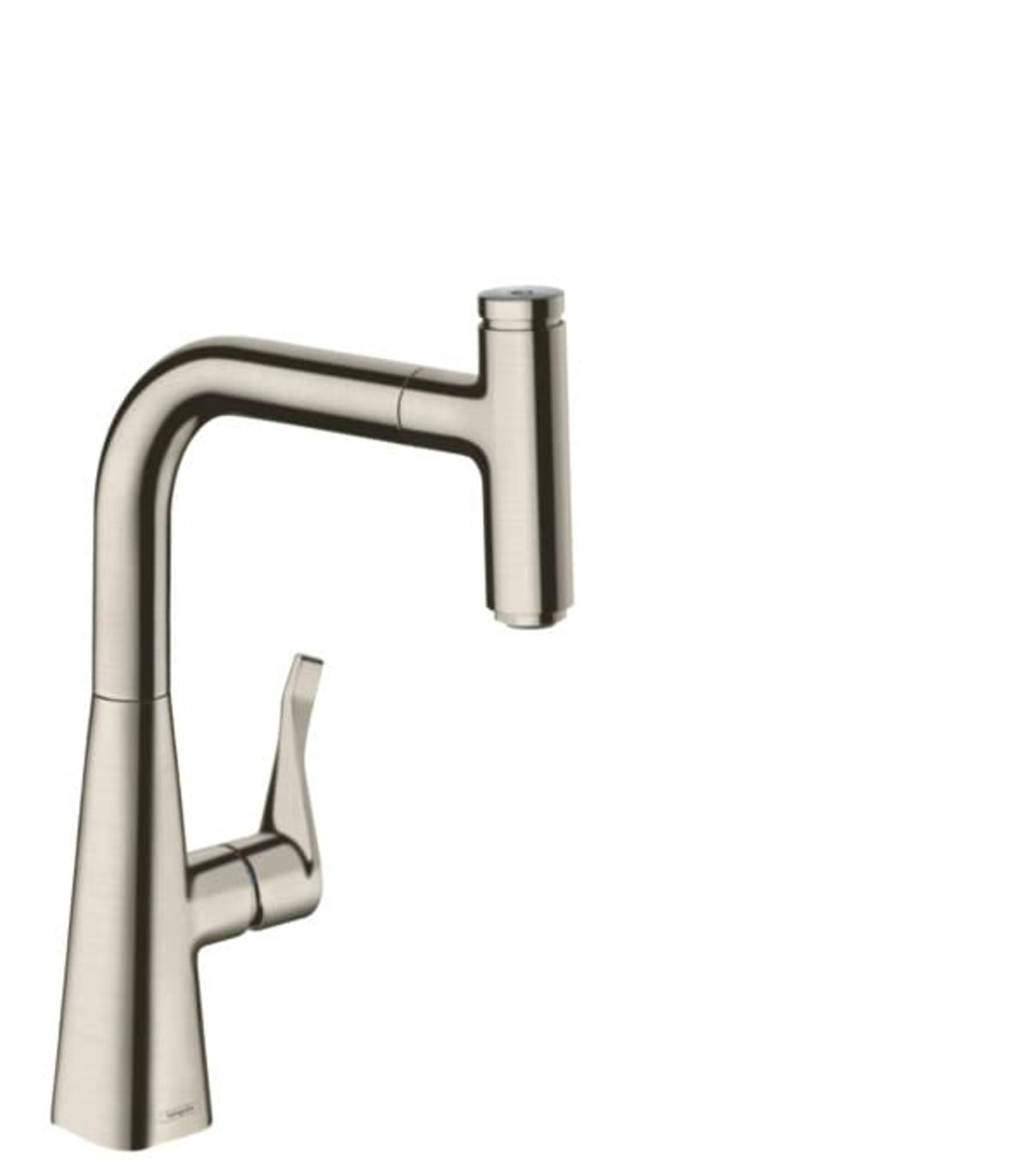 Dřezová baterie Hansgrohe Metris s vytahovací sprškou vzhled nerezu 73802800 Hansgrohe