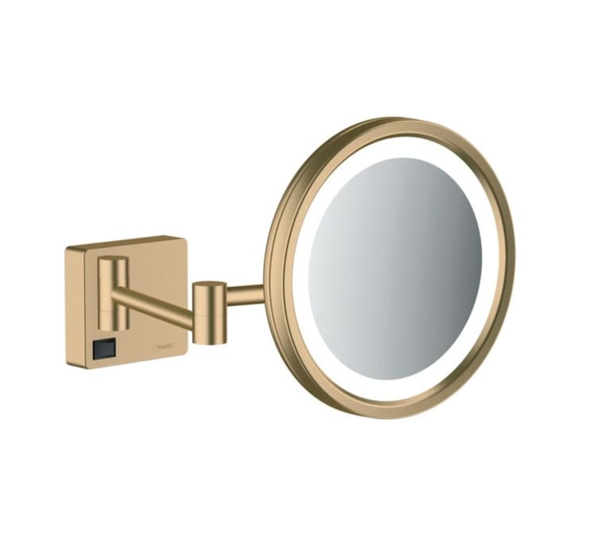 Kosmetické zrcátko Hansgrohe AddStoris sklopné kartáčovaný bronz 41790140 Hansgrohe