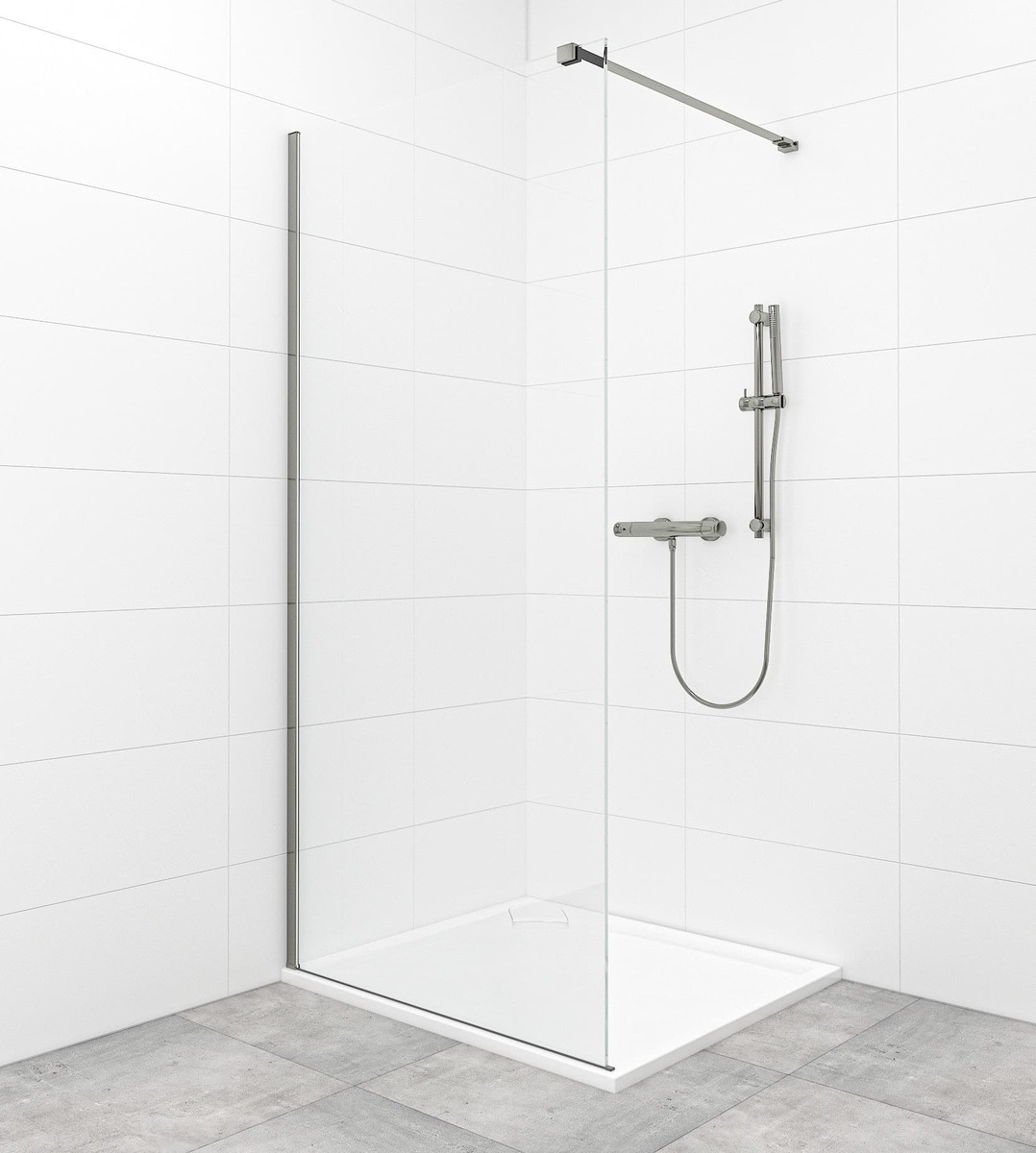 Sprchová zástěna Walk-in 90 cm SAT v barvě profilu PVD Gun metal SATBWI90PRGM SAT