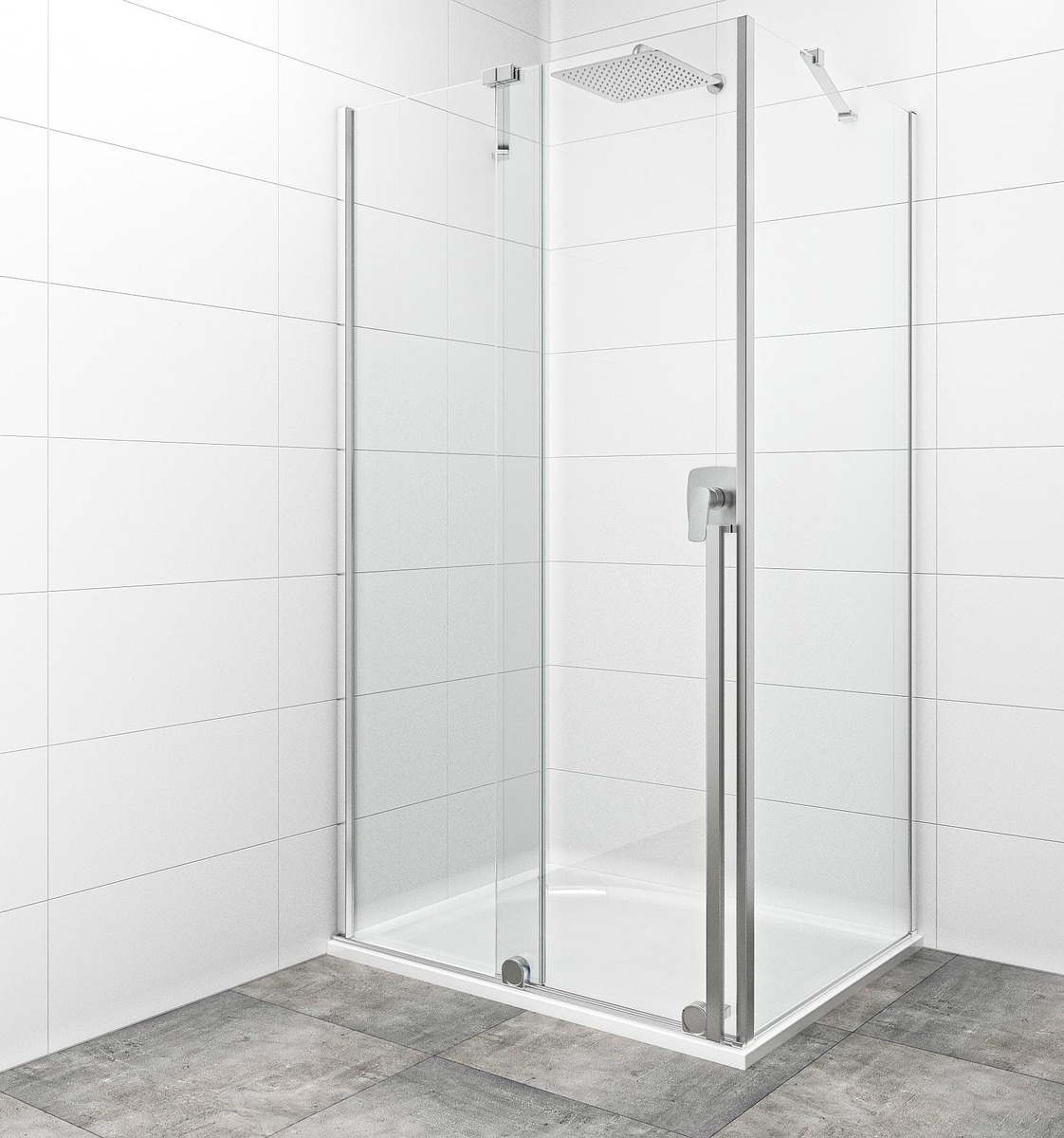 Sprchový kout obdélník 140x80 cm SAT Walk-In Xmotion SATBWIXM140STE80 SAT