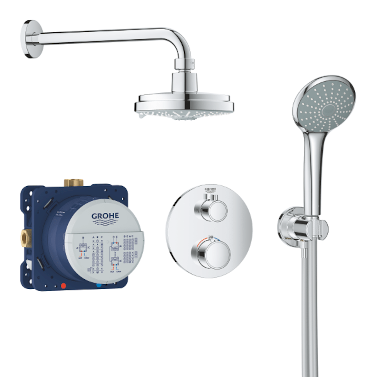 Sprchový systém Grohe Grohtherm včetně podomítkového tělesa chrom 34735000 Grohe