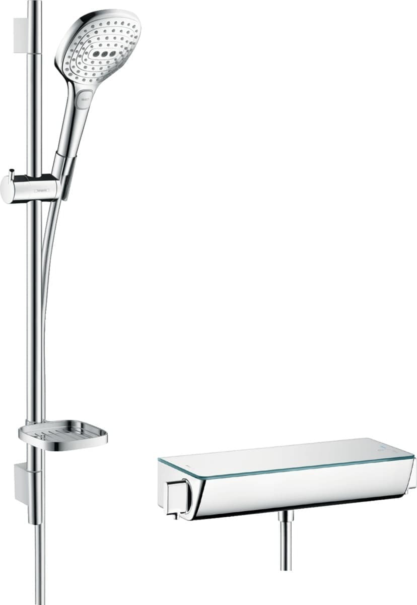 Sprchový systém Hansgrohe Raindance Select E na stěnu s termostatickou baterií bílá/chrom 27038400 Hansgrohe