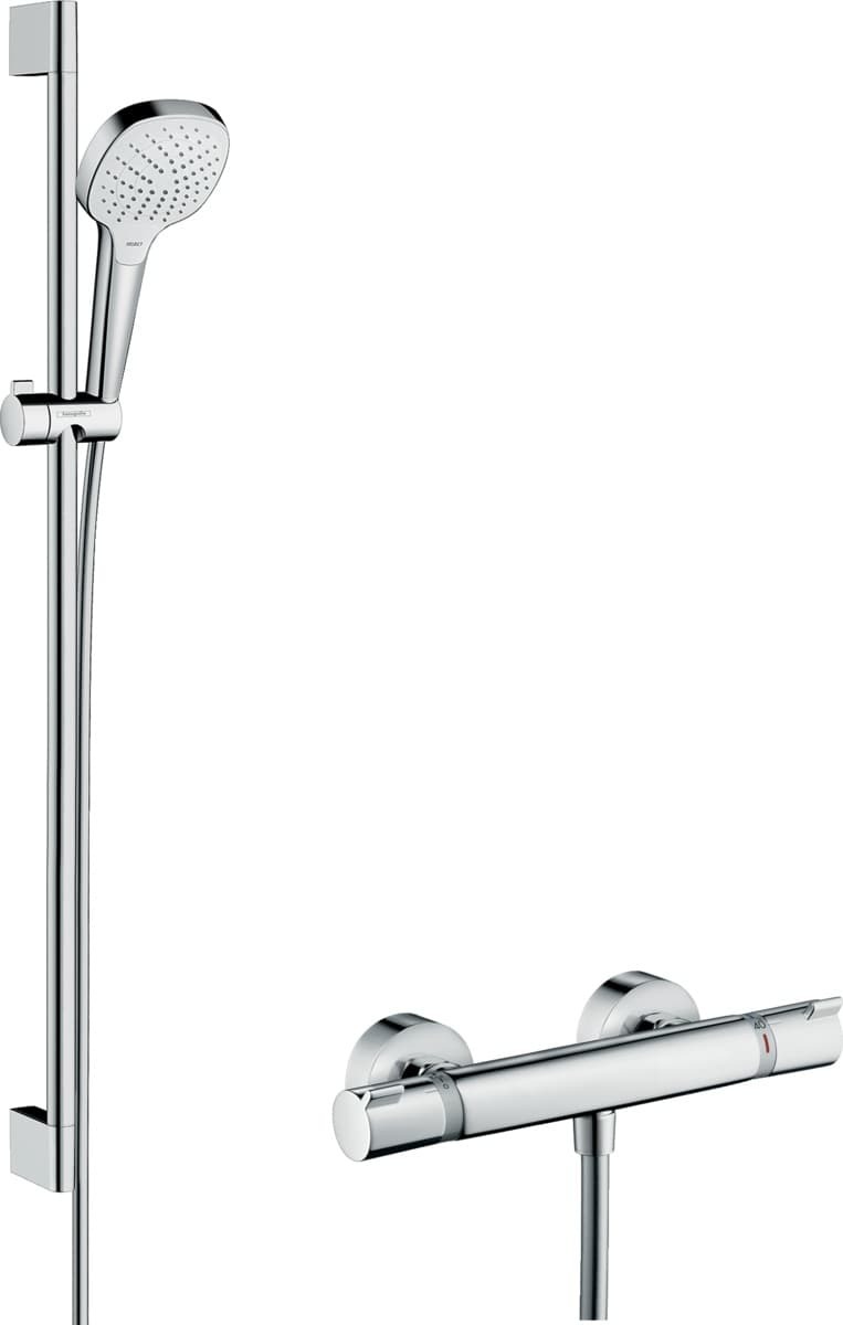 Sprchový systém Hansgrohe Raindance Select E na stěnu s termostatickou baterií bílá/chrom 27082400 Hansgrohe