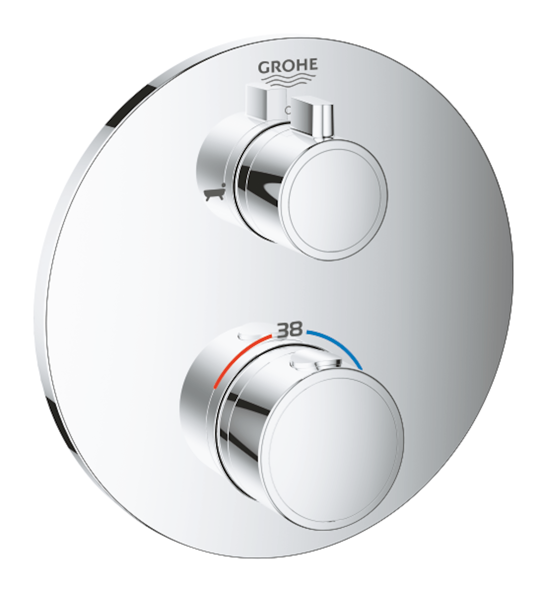 Termostat Grohe Grohtherm bez podomítkového tělesa chrom 24077000 Grohe