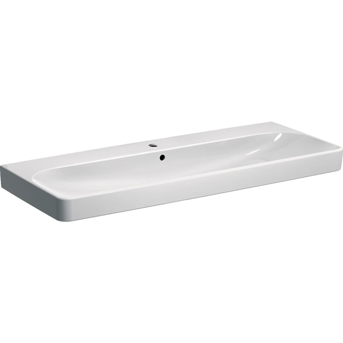 Umyvadlo Geberit Smyle Square 120x48 cm otvor pro baterii uprostřed 500.226.01.1 Geberit