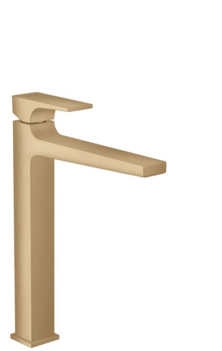 Vysoká umyvadlová baterie Hansgrohe Metropol s clic-clacem kartáčovaný bronz 32512140 Hansgrohe