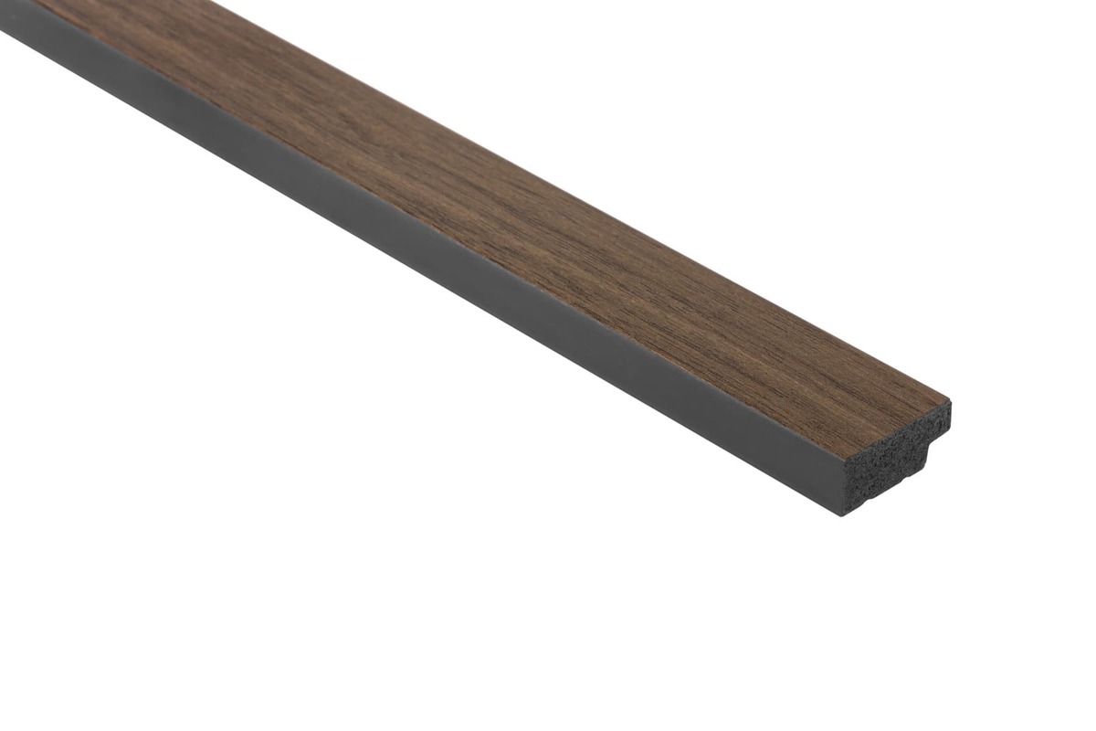 Obkladová lamela levé ukončení Fineza Slat Medium Dark oak 270x3