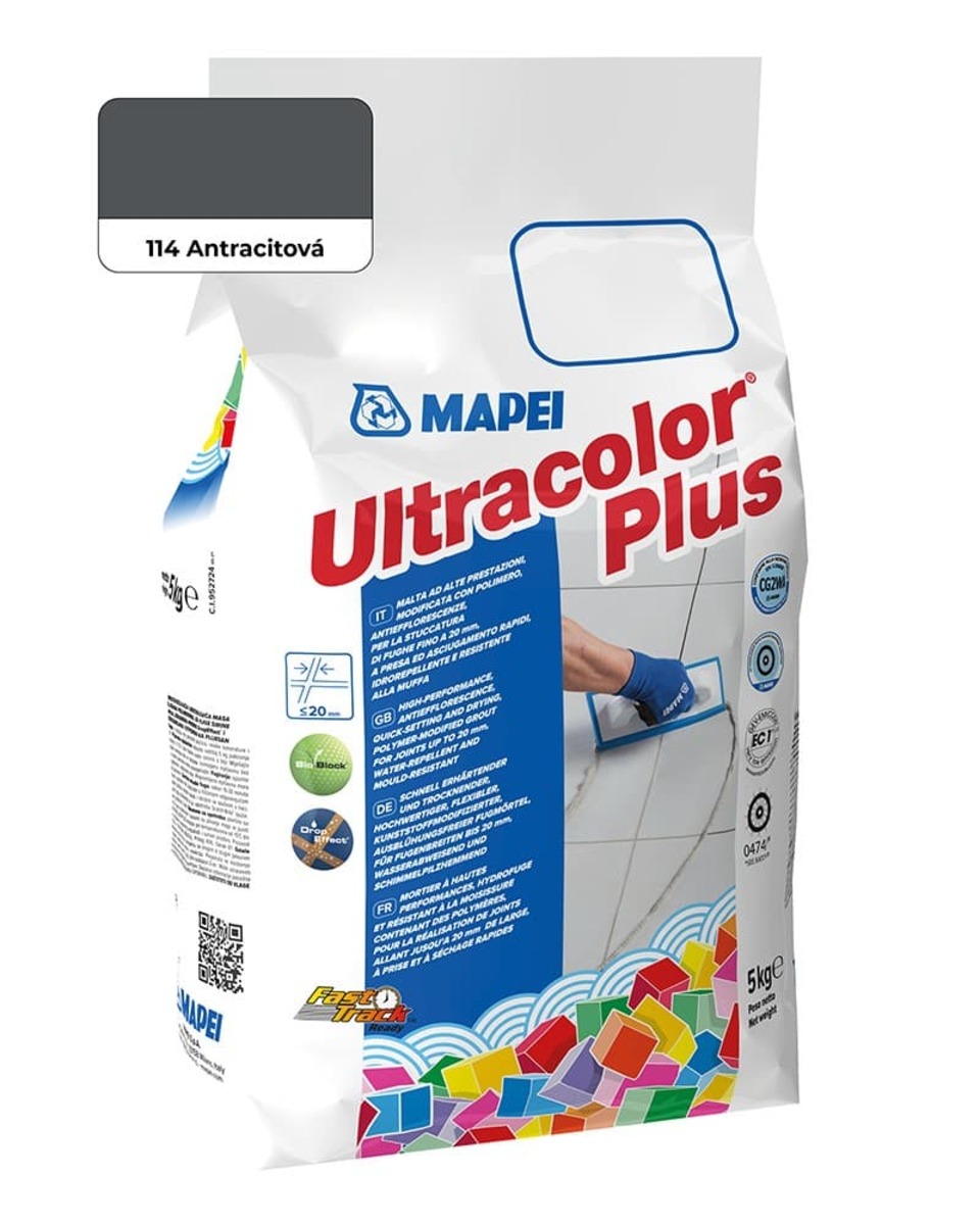 Spárovací hmota Mapei Ultracolor Plus antracite 5 kg CG2WA MAPU114 Mapei