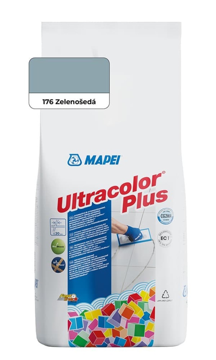 Spárovací hmota Mapei Ultracolor Plus zelenošedá 2 kg CG2WA MAPU2176 Mapei