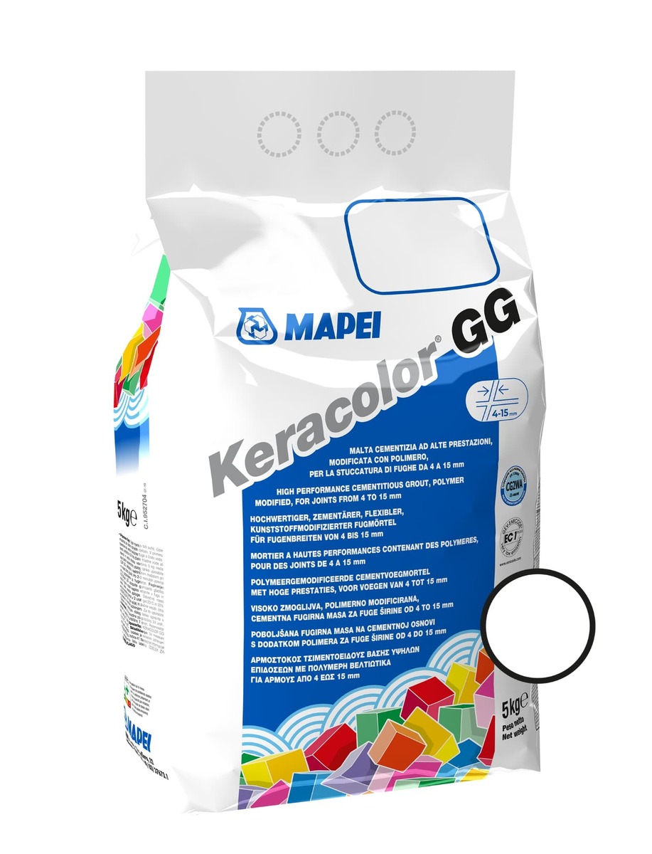 Spárovací hmota Mapei bílá 5 kg KERACOLG5100 Mapei