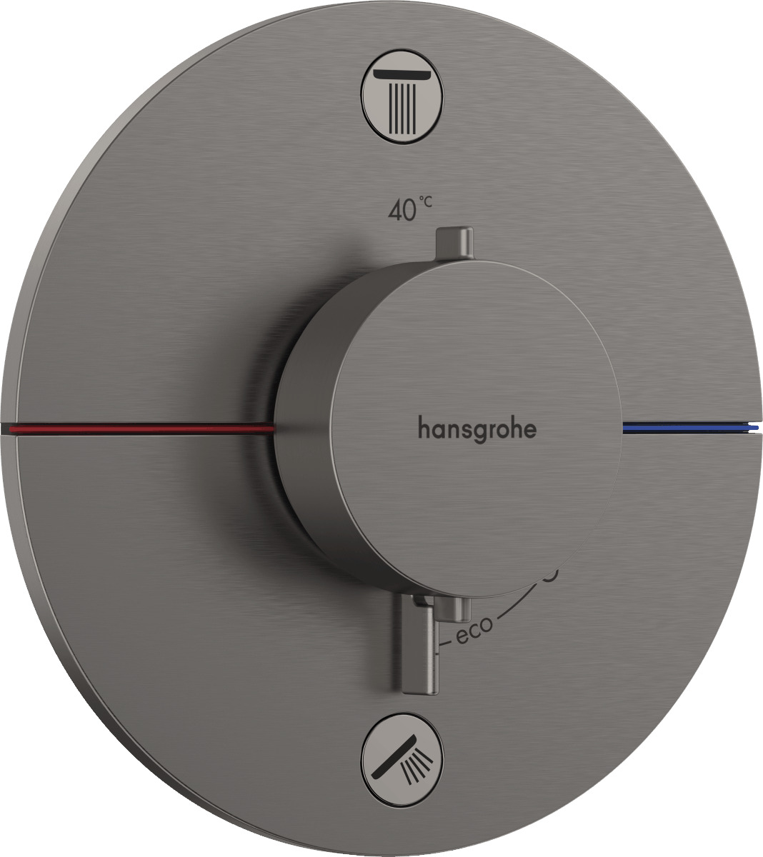 Vanová baterie Hansgrohe ShowerSelect Comfort S bez podomítkového tělesa kartáčovaný černý chrom 15554340 Hansgrohe