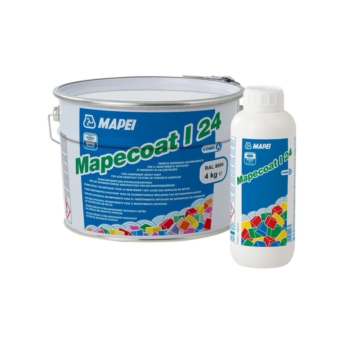 Interiérová barva Mapei šedá 5 kg MAPECOATI24RAL7001 Mapei