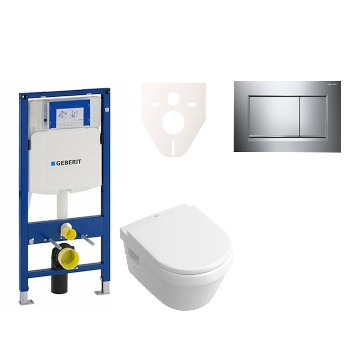 Cenově zvýhodněný závěsný WC set Geberit do lehkých stěn / předstěnová montáž+ WC Villeroy & Boch Omnia Architectura 111.300.00.5NB6 Villeroy & Boch