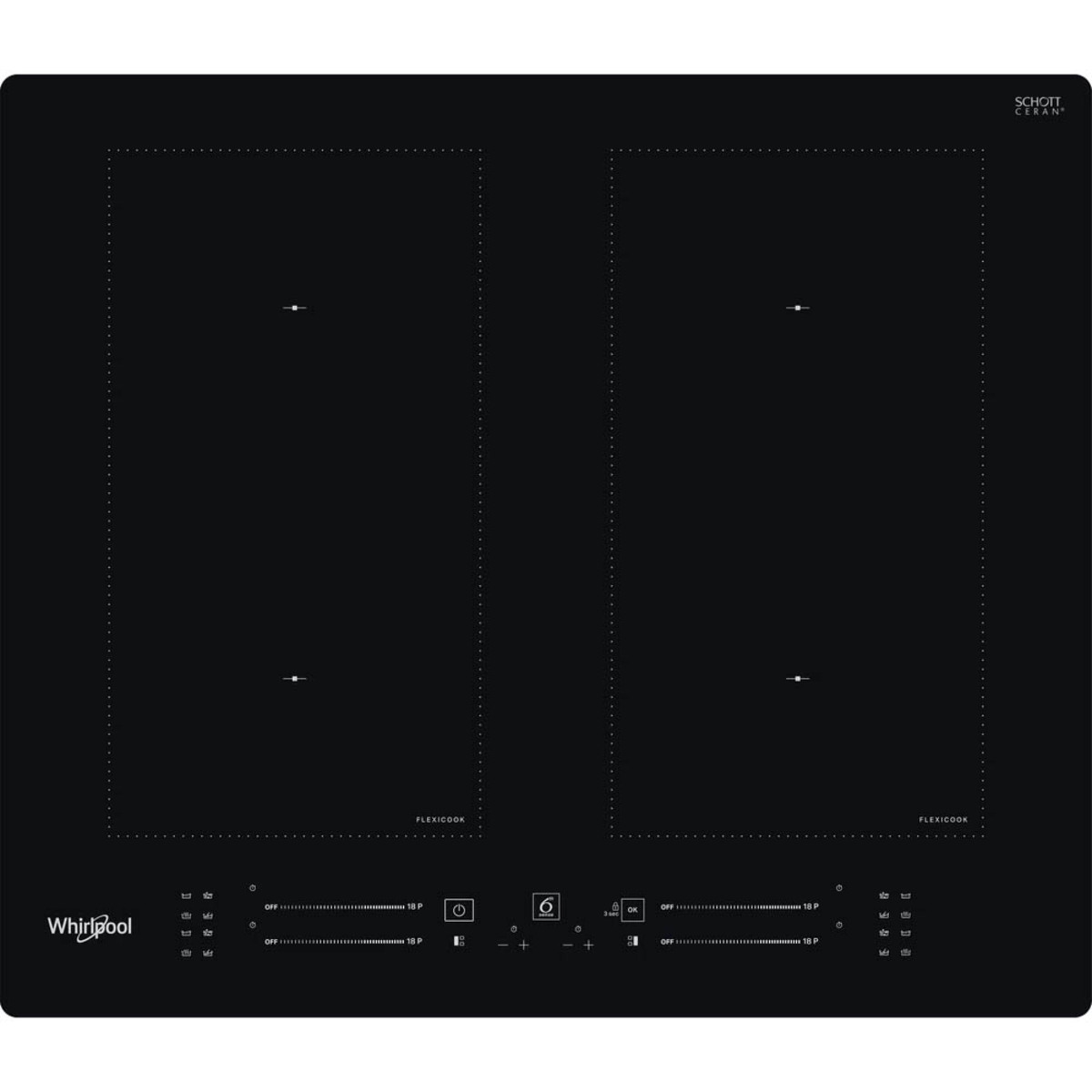 Whirlpool indukční sklokeramická varná deska WLS1360NE Whirlpool