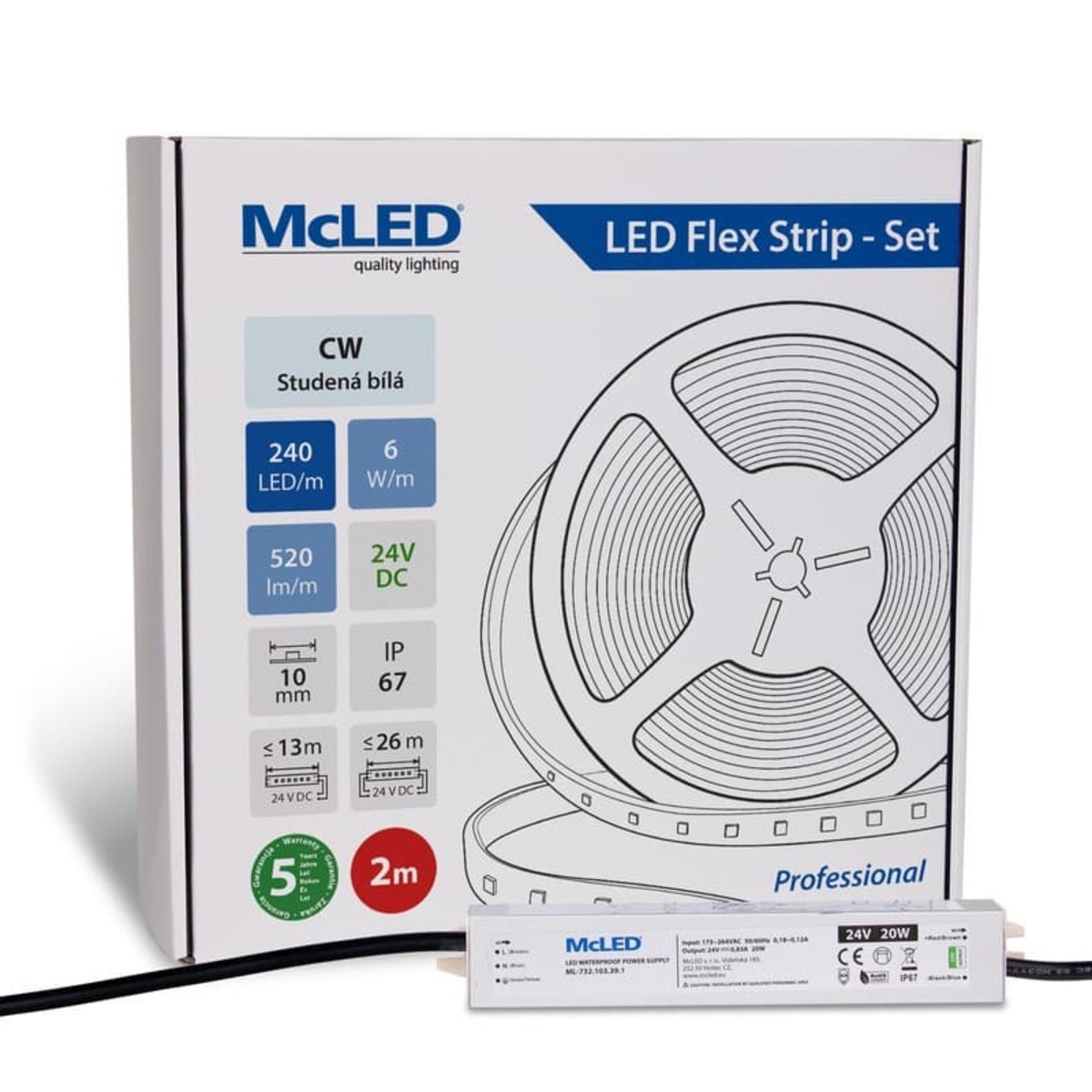 McLED LED pásek - sada 2 m