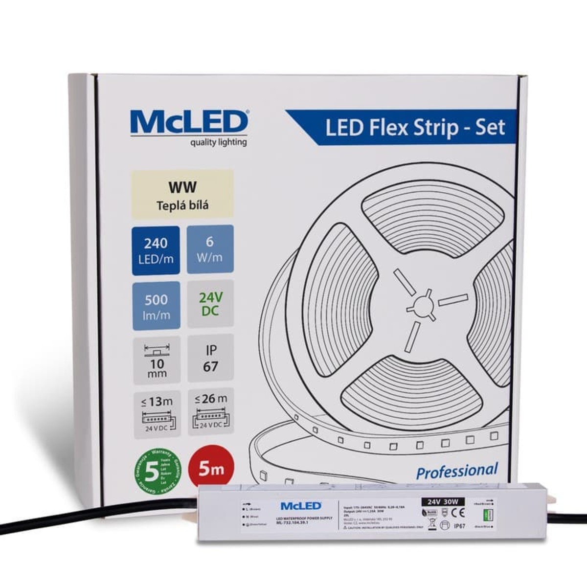 McLED LED pásek - sada 5 m