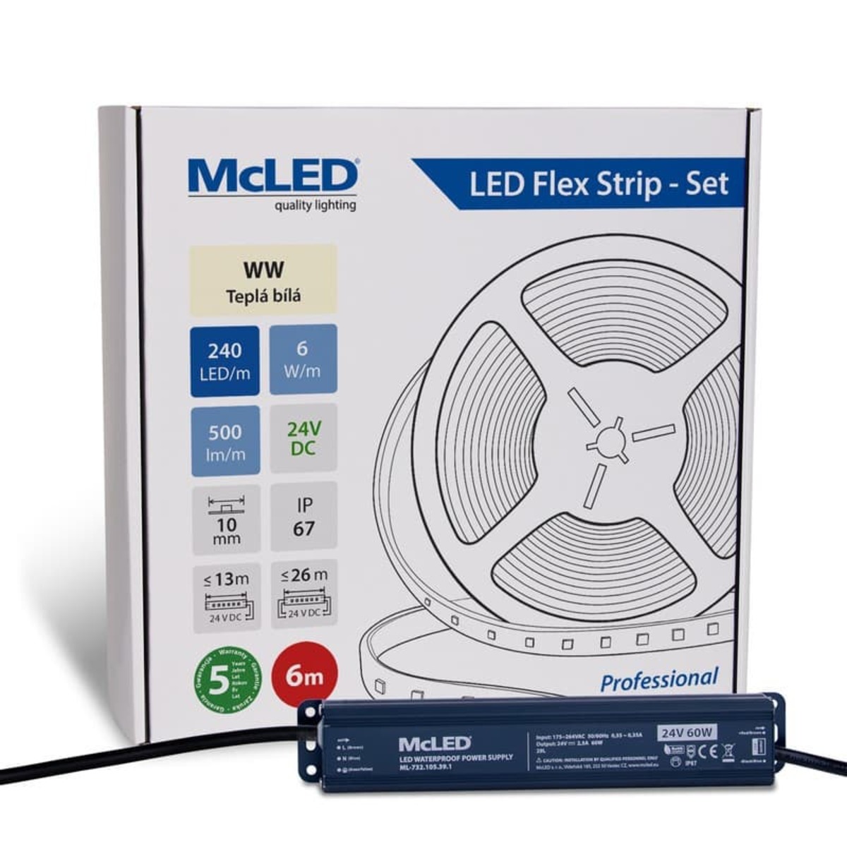 McLED LED pásek - sada 6 m