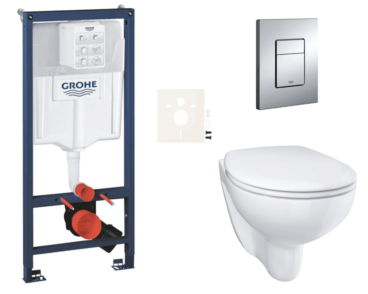 Závěsný wc set do lehkých stěn / předstěnová montáž Grohe Bau Ceramic SIKOGRSBAUE NO BRAND