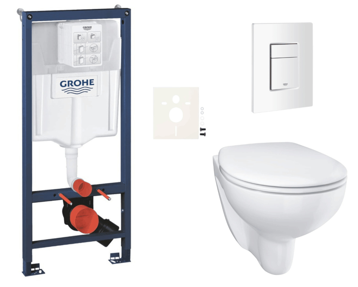 Závěsný wc set do lehkých stěn / předstěnová montáž Grohe Bau Ceramic SIKOGRSBAUSCSH0 NO BRAND