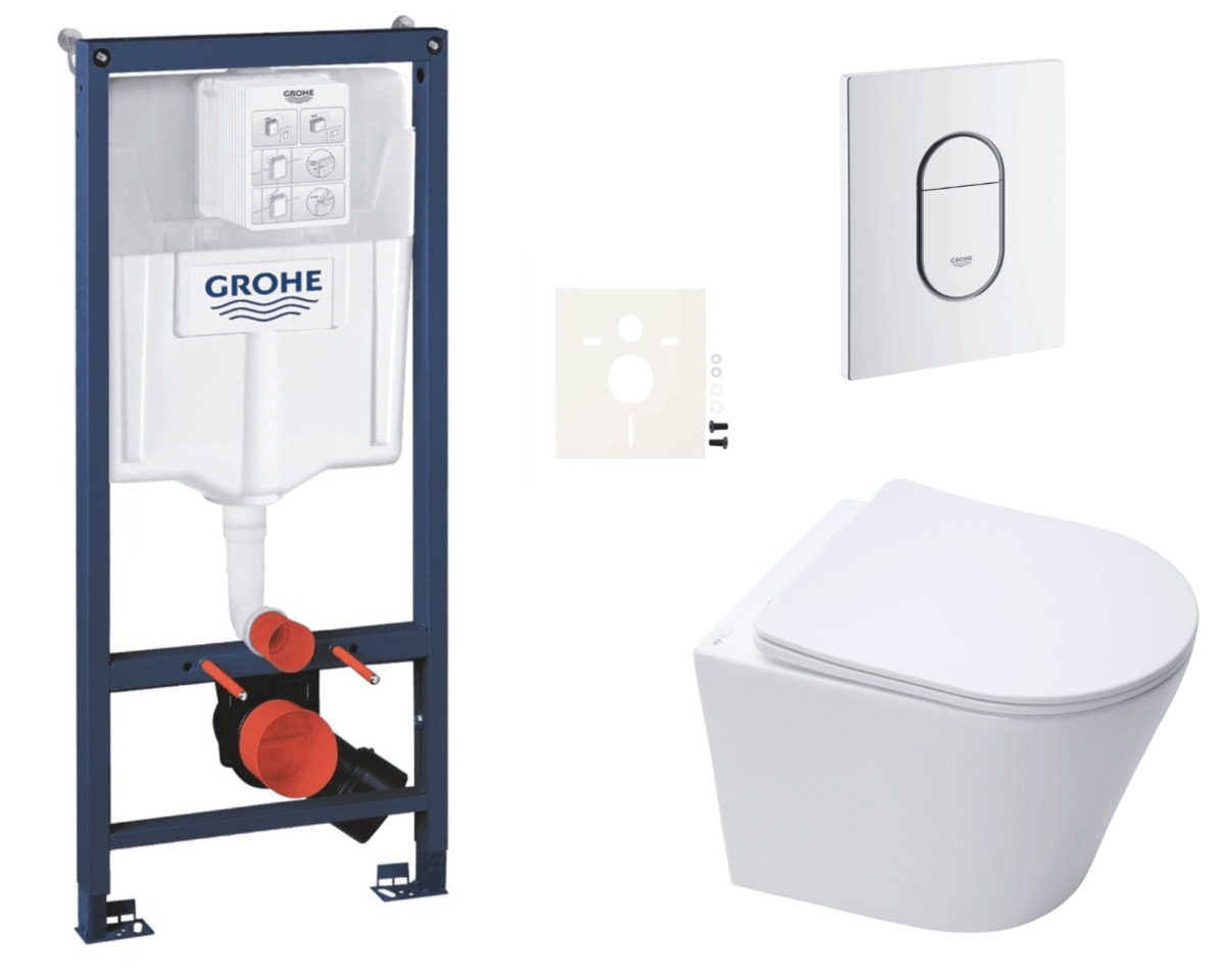 Závěsný wc set do lehkých stěn / předstěnová montáž Swiss Aqua Technologies Infinitio SIKOGRSIN10ASH0 NO BRAND