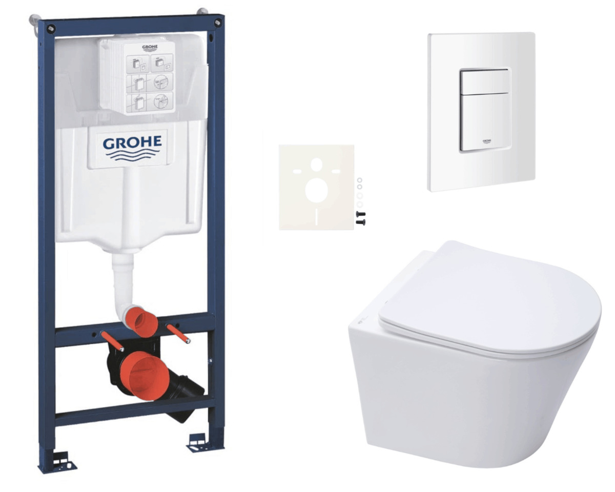 Závěsný wc set do lehkých stěn / předstěnová montáž Swiss Aqua Technologies Infinitio SIKOGRSIN10SCSH0 NO BRAND