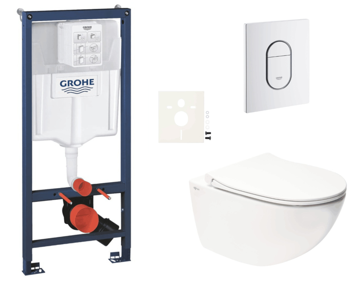 Závěsný wc set do lehkých stěn / předstěnová montáž Swiss Aqua Technologies Infinitio SIKOGRSIN11ASH0 NO BRAND