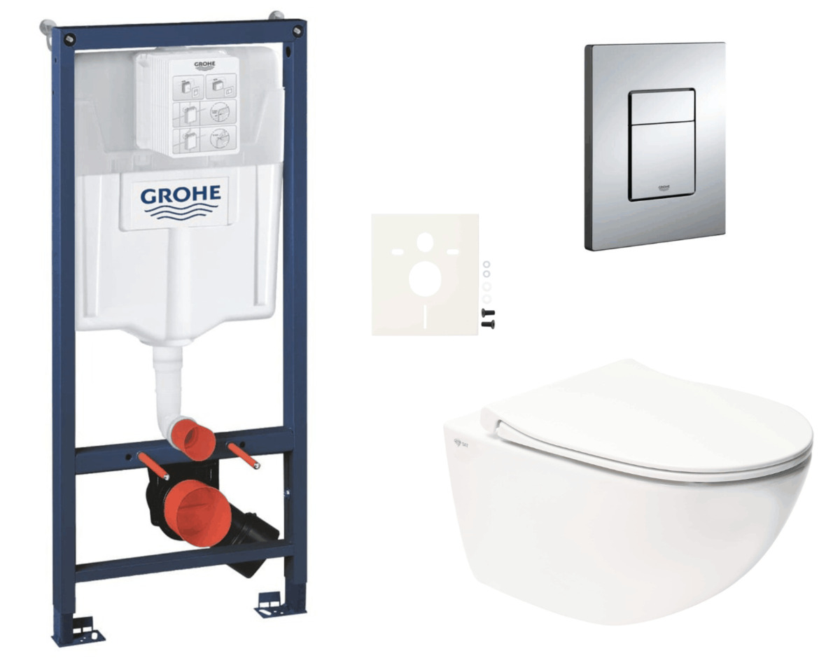 Závěsný wc set do lehkých stěn / předstěnová montáž Swiss Aqua Technologies Infinitio SIKOGRSIN11E NO BRAND