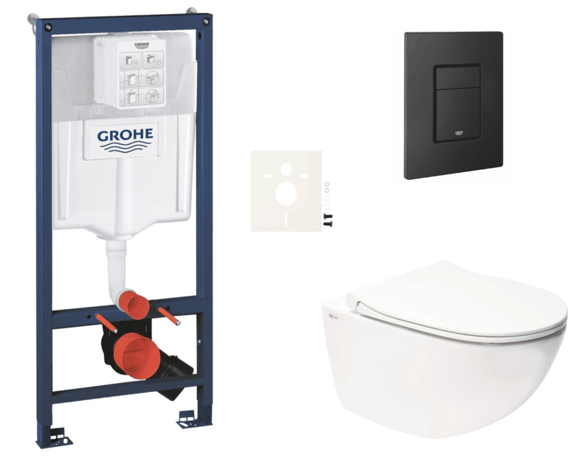 Závěsný wc set do lehkých stěn / předstěnová montáž Swiss Aqua Technologies Infinitio SIKOGRSIN11EKF0 NO BRAND