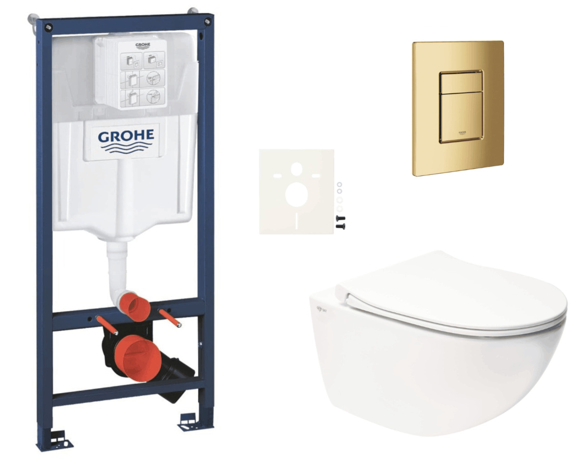 Závěsný wc set do lehkých stěn / předstěnová montáž Swiss Aqua Technologies Infinitio SIKOGRSIN11SCGL0 NO BRAND