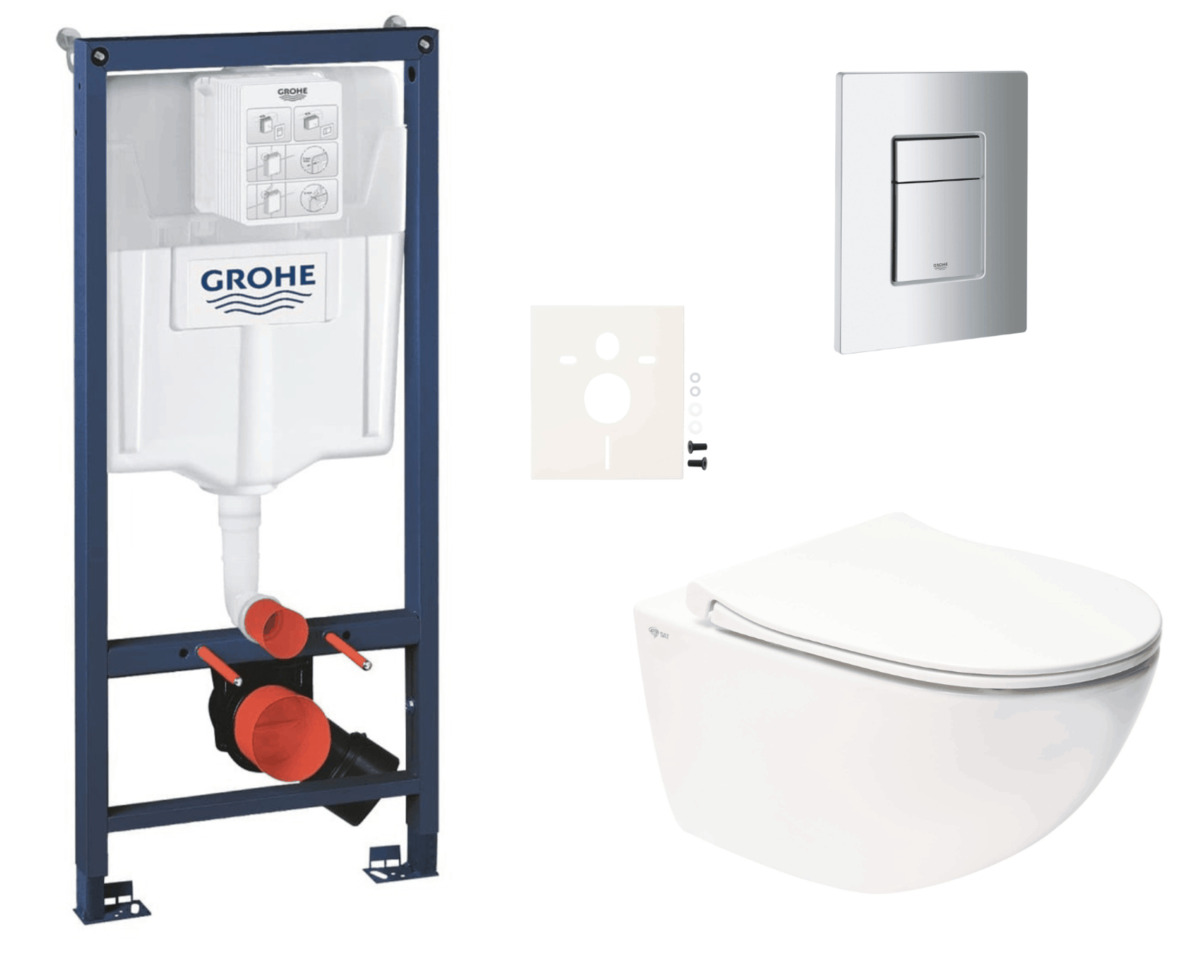 Závěsný wc set do lehkých stěn / předstěnová montáž Swiss Aqua Technologies Infinitio SIKOGRSIN11SCP00 NO BRAND