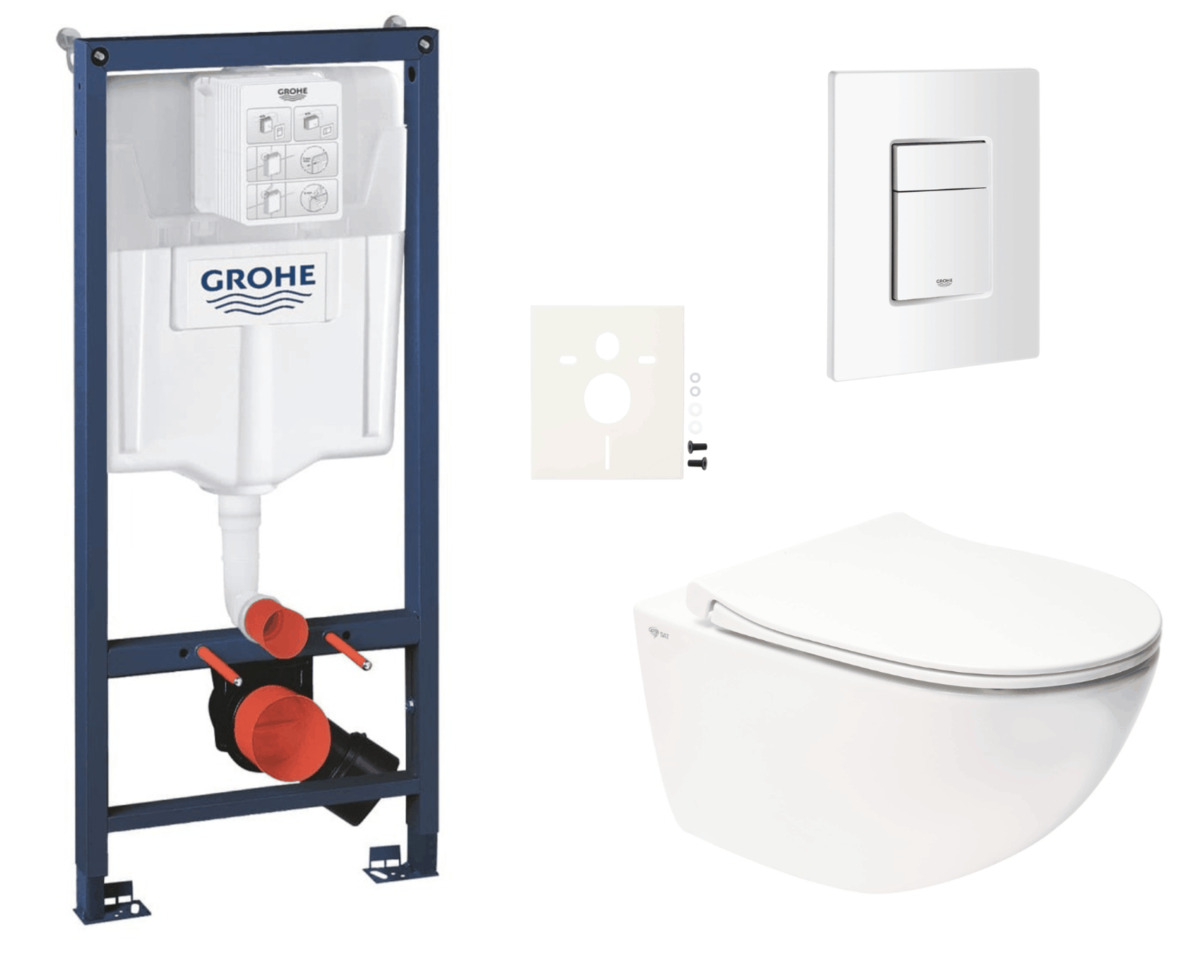 Závěsný wc set do lehkých stěn / předstěnová montáž Swiss Aqua Technologies Infinitio SIKOGRSIN11SCSH0 NO BRAND