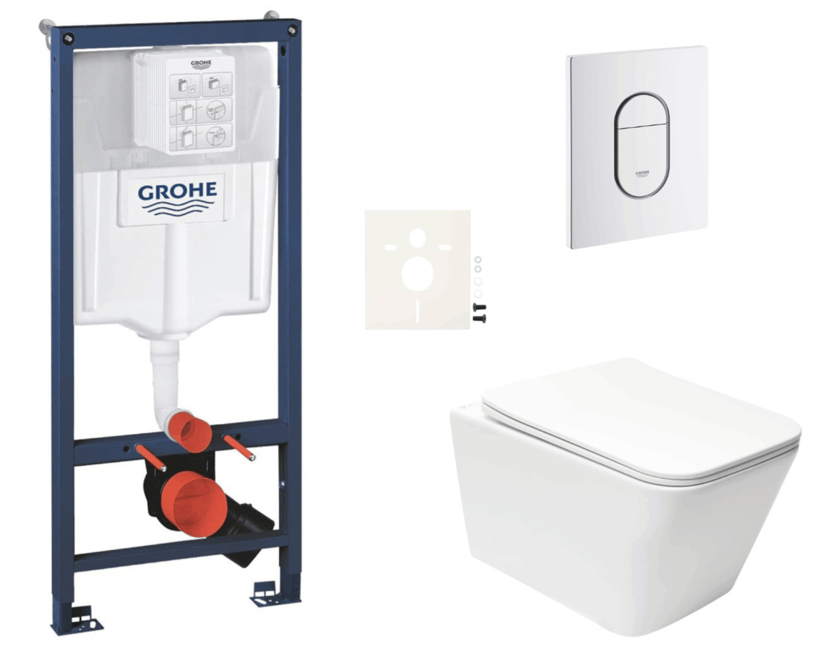 Závěsný wc set do lehkých stěn / předstěnová montáž Swiss Aqua Technologies Infinitio SIKOGRSIN12ASH0 NO BRAND