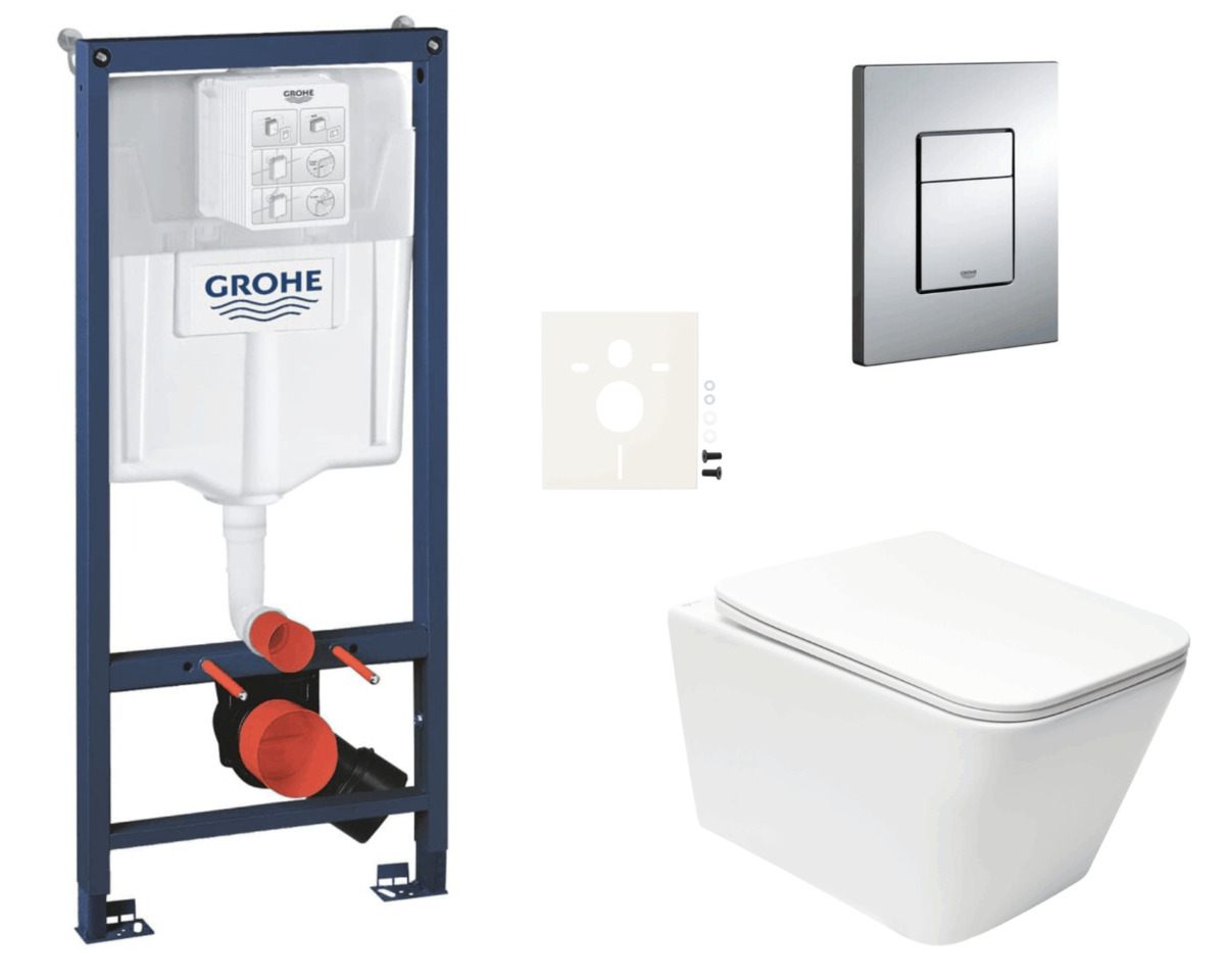 Závěsný wc set do lehkých stěn / předstěnová montáž Swiss Aqua Technologies Infinitio SIKOGRSIN12E NO BRAND