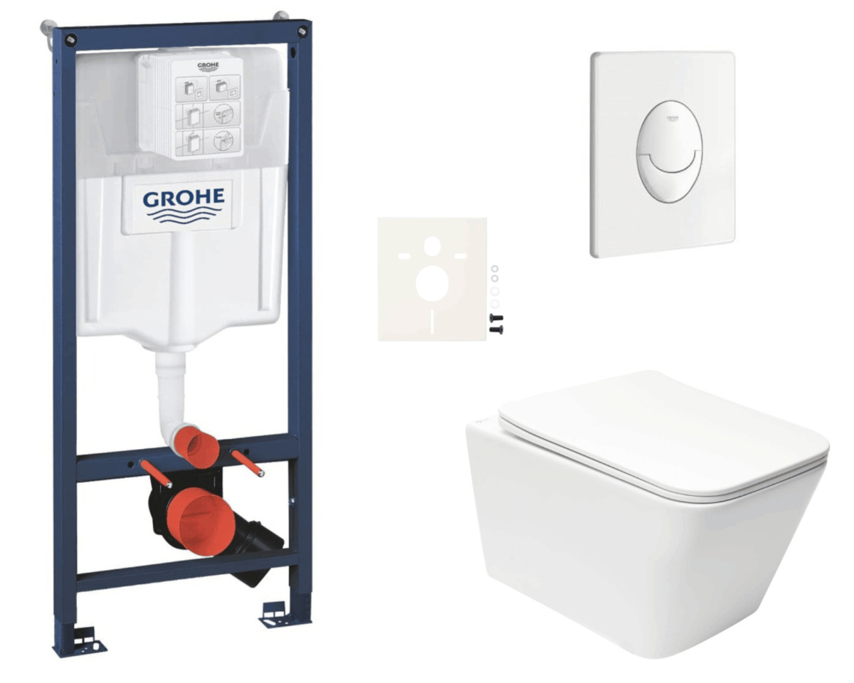 Závěsný wc set do lehkých stěn / předstěnová montáž Swiss Aqua Technologies Infinitio SIKOGRSIN12SASH0 NO BRAND