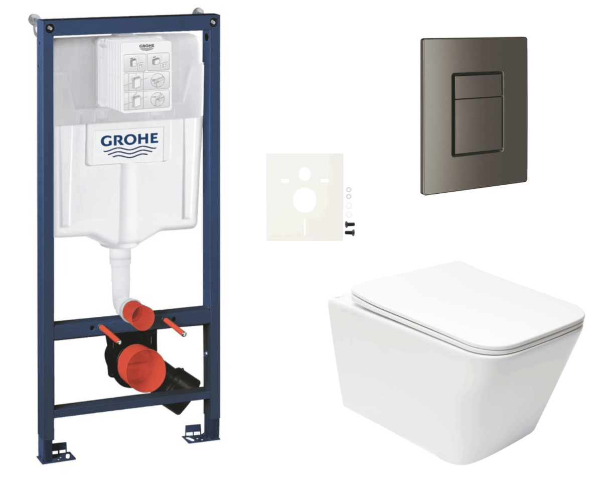 Závěsný wc set do lehkých stěn / předstěnová montáž Swiss Aqua Technologies Infinitio SIKOGRSIN12SCAL0 NO BRAND