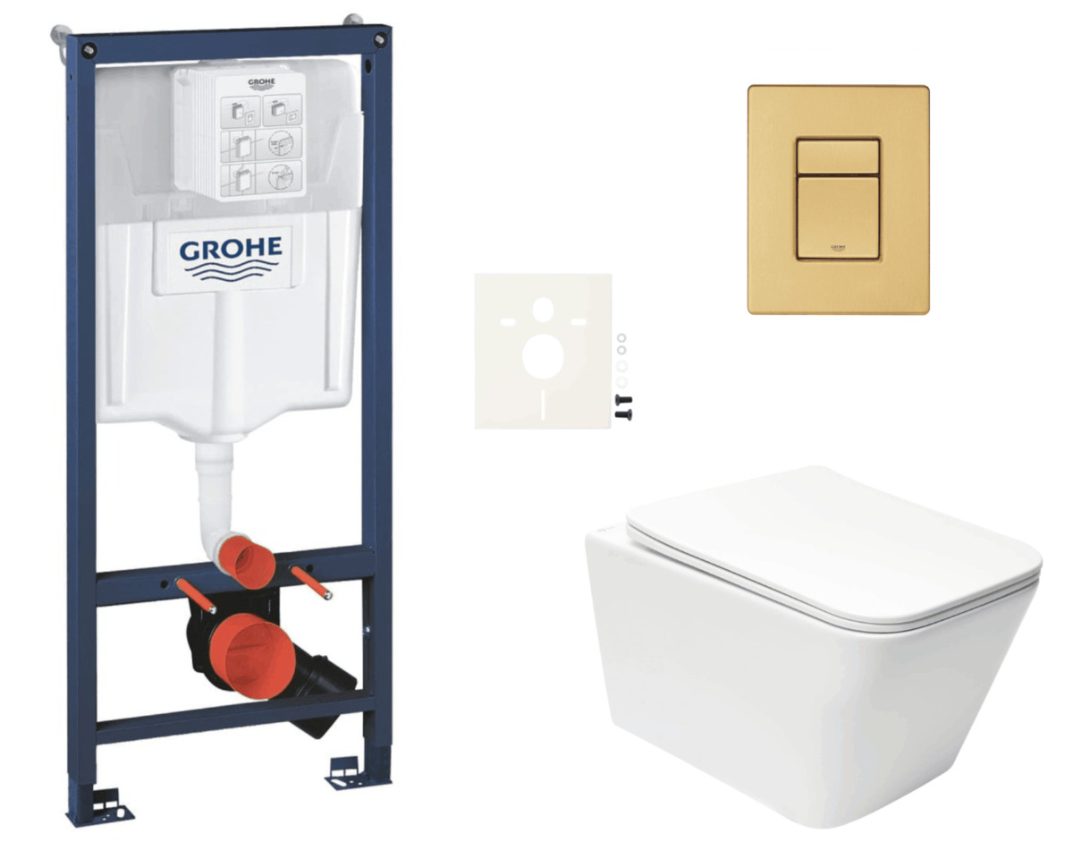 Závěsný wc set do lehkých stěn / předstěnová montáž Swiss Aqua Technologies Infinitio SIKOGRSIN12SCGN0 NO BRAND