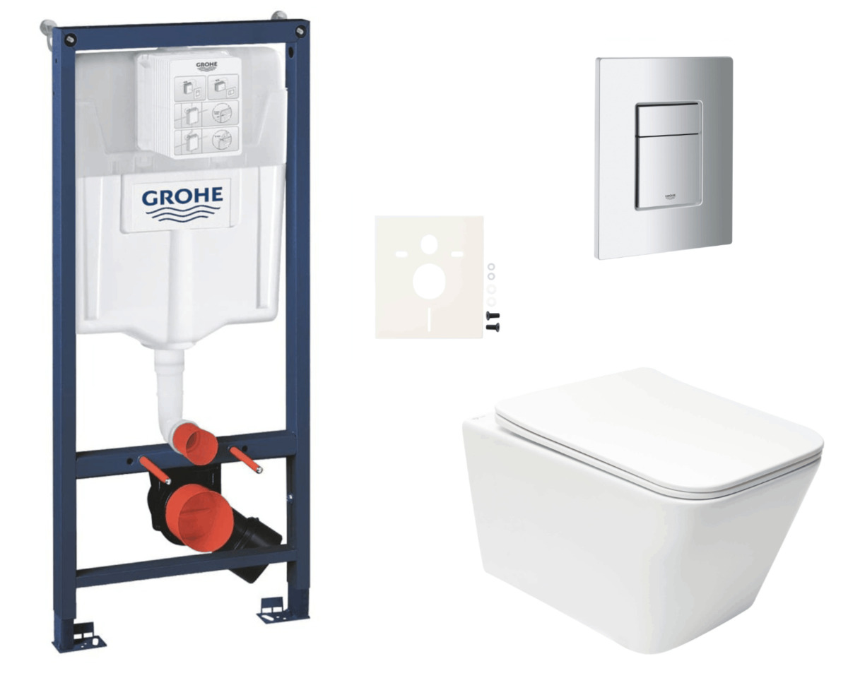 Závěsný wc set do lehkých stěn / předstěnová montáž Swiss Aqua Technologies Infinitio SIKOGRSIN12SCP00 NO BRAND