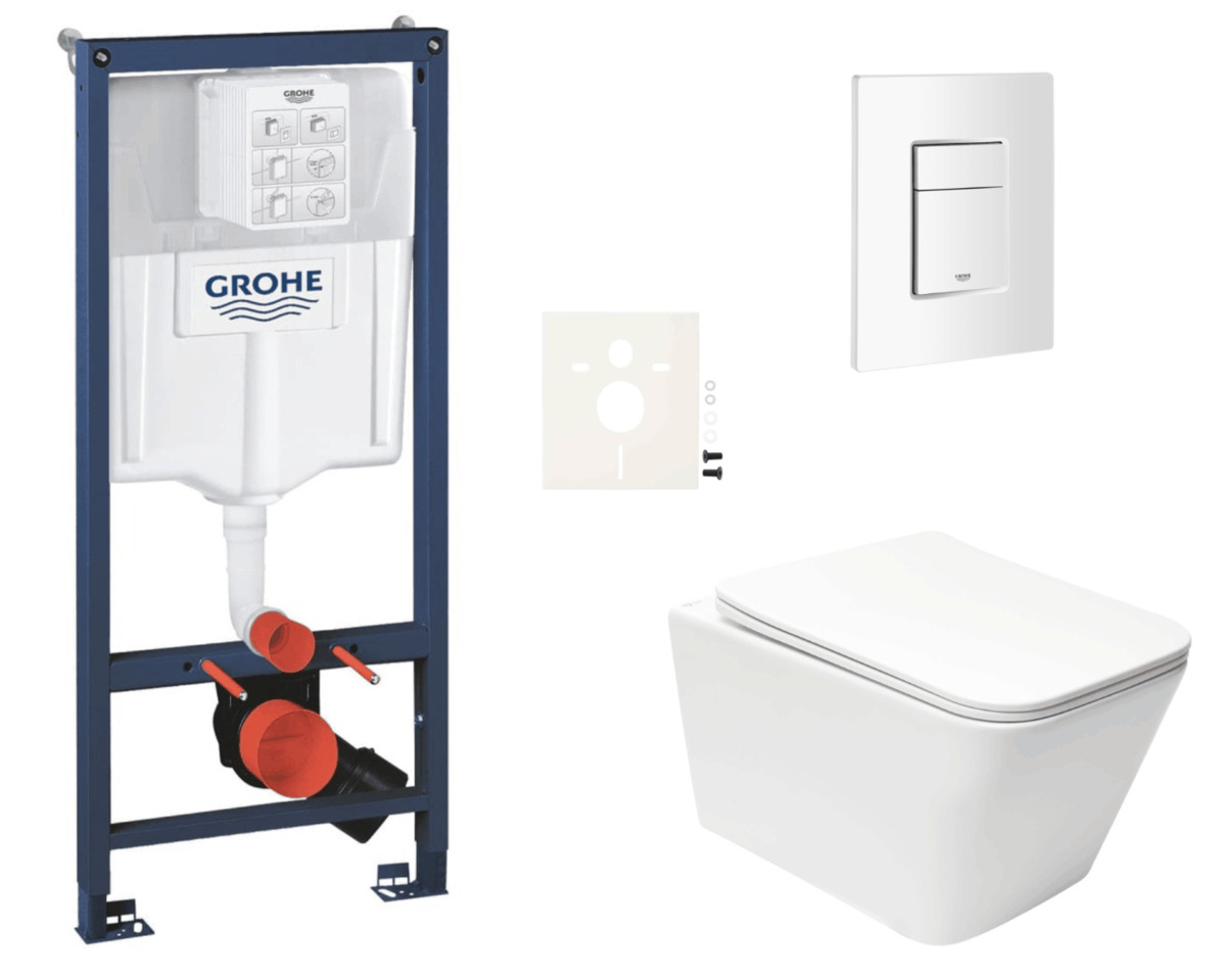 Závěsný wc set do lehkých stěn / předstěnová montáž Swiss Aqua Technologies Infinitio SIKOGRSIN12SCSH0 NO BRAND